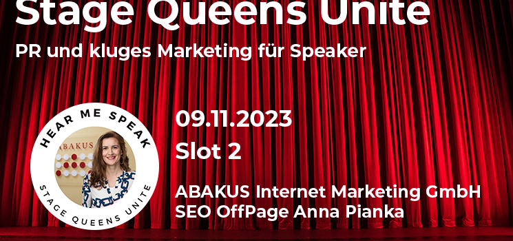Online-Event „Stage Queens Unite“ vom 7. bis 9. November 2023 mit ABAKUS Internet Marketing