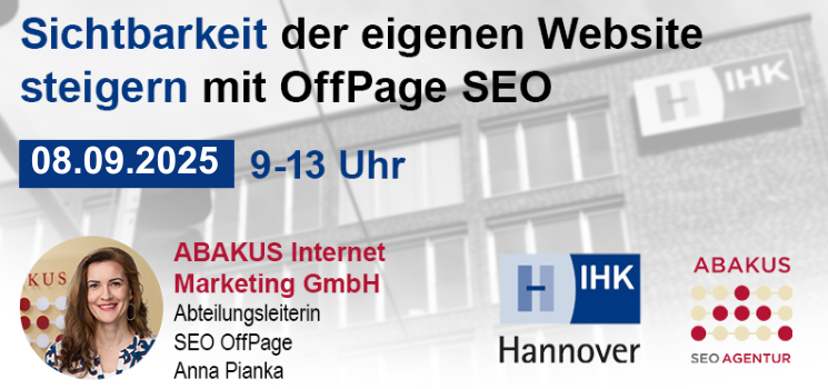 SEO-Seminarreihe der IHK Hannover – Zweites Halbjahr 2025